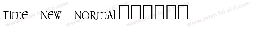 time new normal字体转换